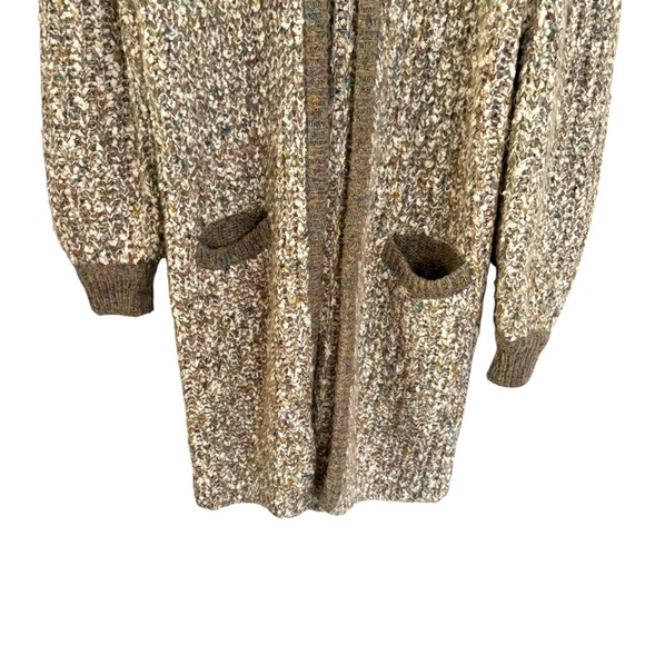 Vintage Le Chois Heavy Thick Knit Longline Cardigan Sweater Size Medium - Picture 3 of 10